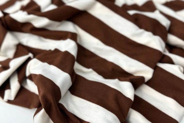 Кулирка вискозная Полоска шоколад